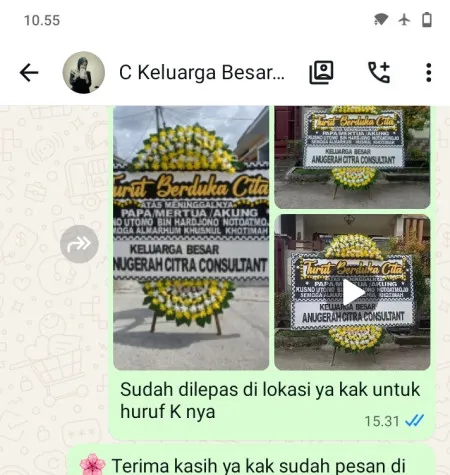 Pengiriman Papan Bunga Duka Pondok Jagung Timur